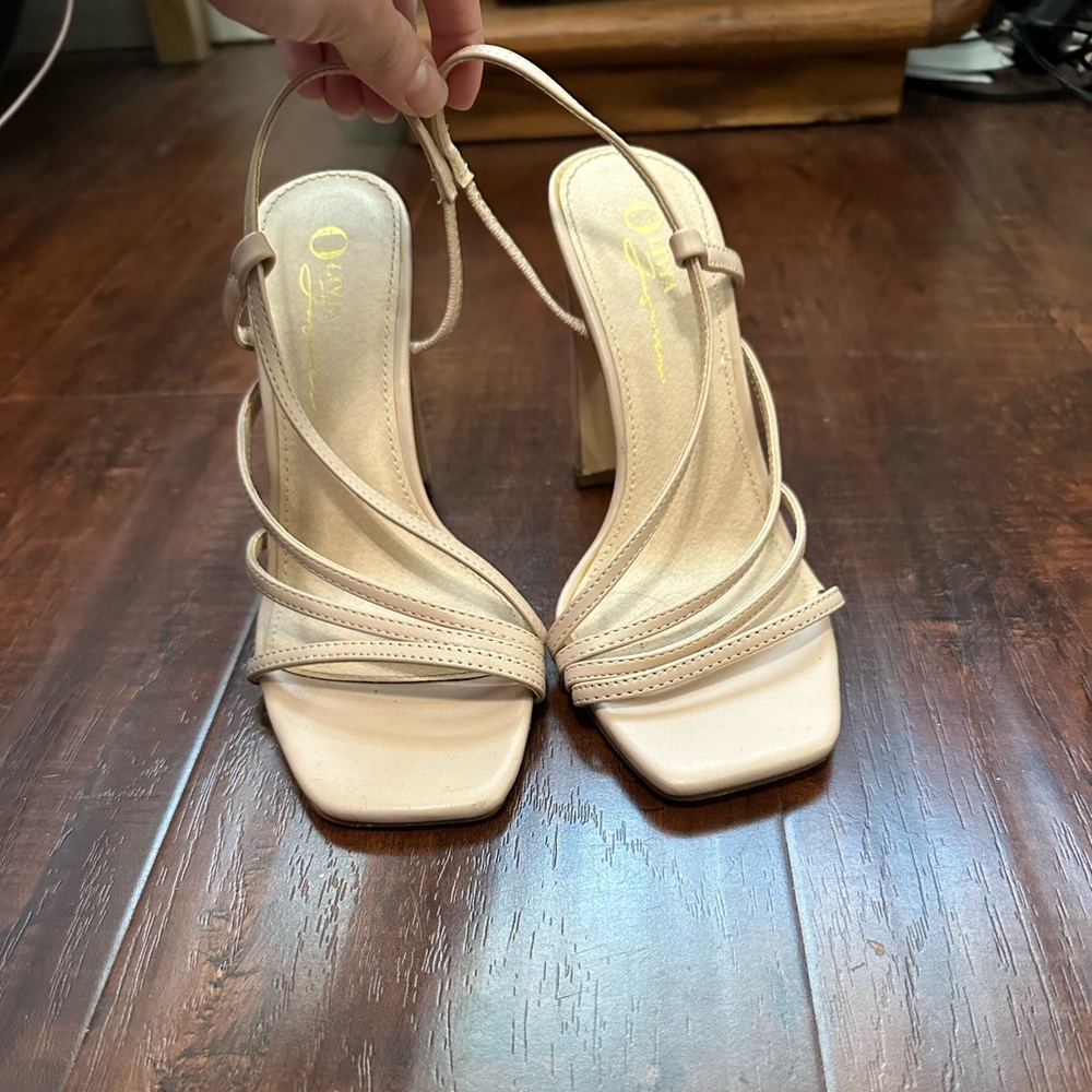 Nude strappy heels size 6